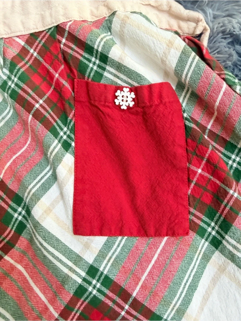 St. Nicolas Square Plaid Christmas Holiday Adult Apron 100% cottons | Kohl’s